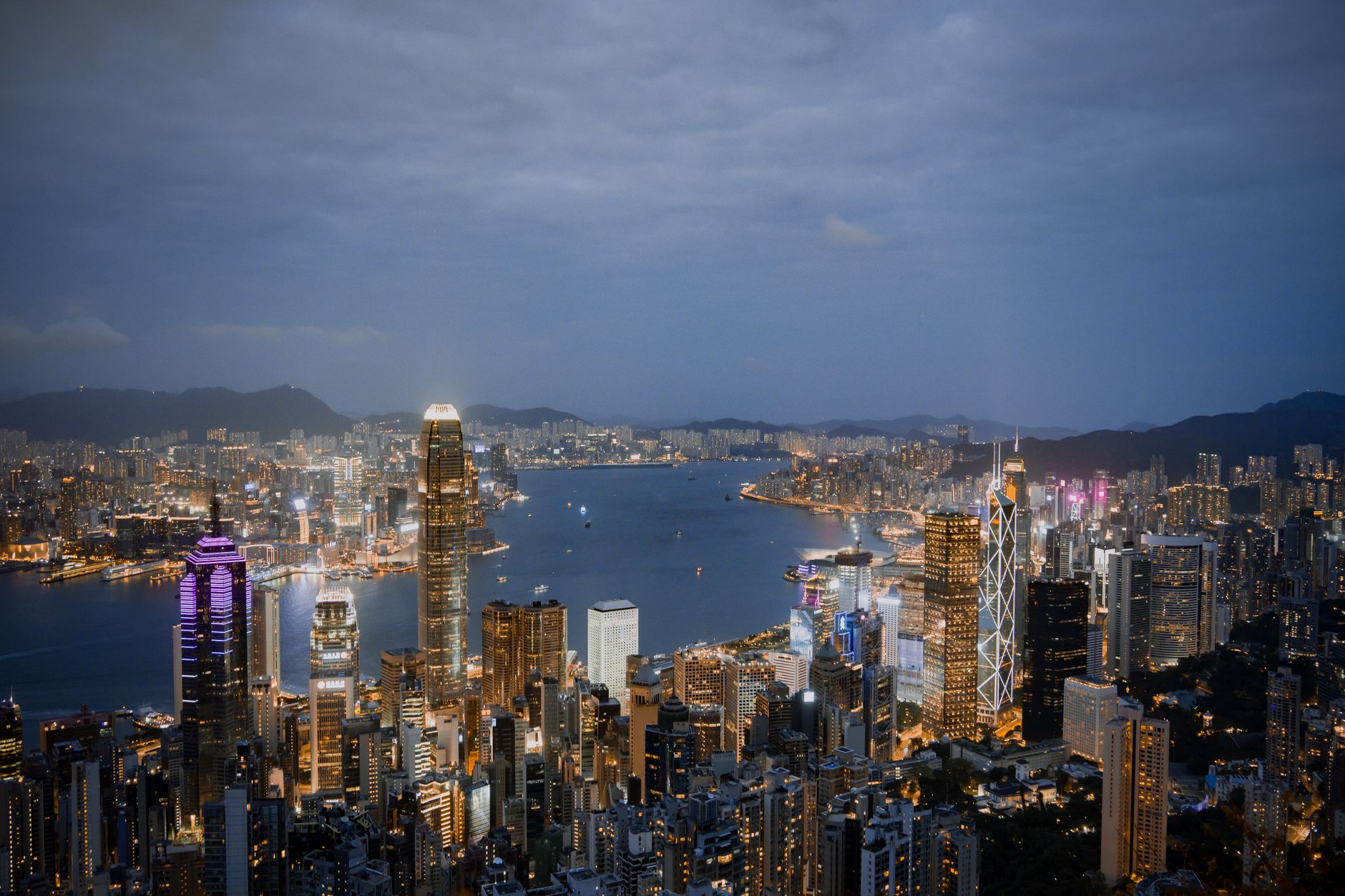 香港維港夜景天際線