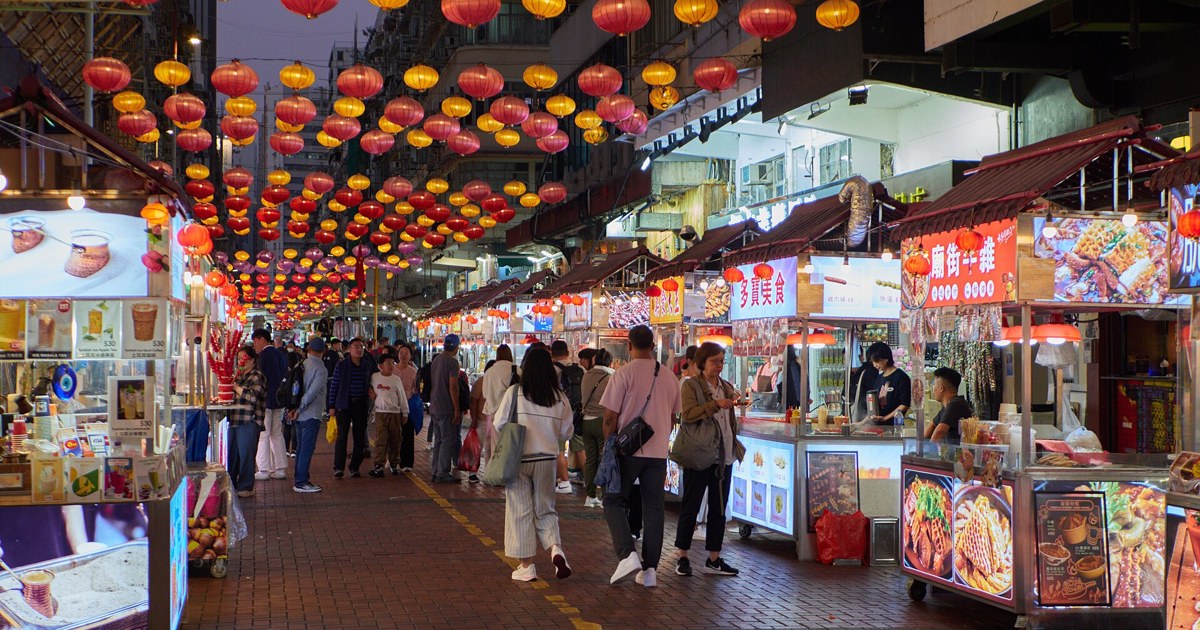 香港夜市購物街
